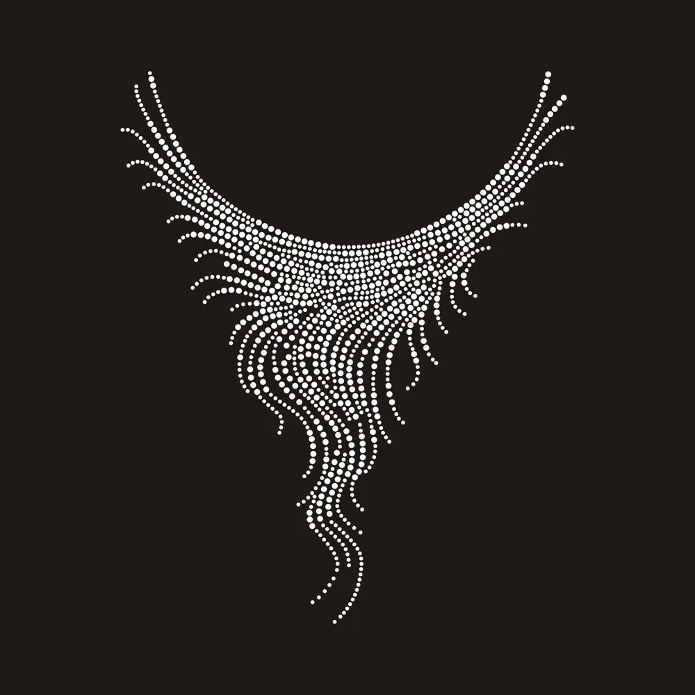 Wholesale Necklace Rhinestone Transfer Bling Iron On Transfer For Hoodie Shirt