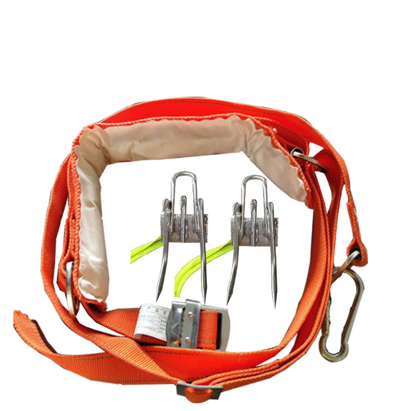 factory price tree climbing harness equipment iron shoes brand pruning tree climber spikes