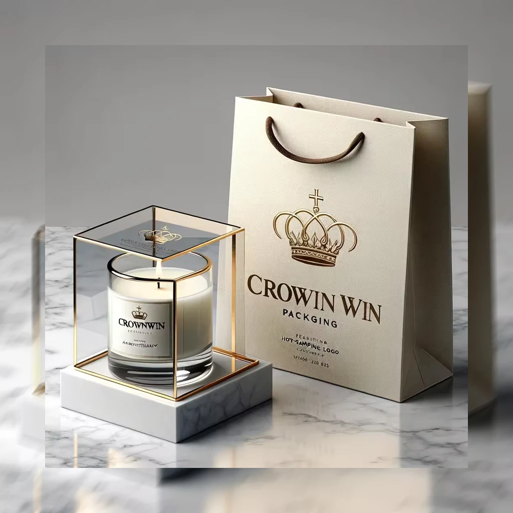 Wholesale Private Label Luxury Soy wax candle scented gift set packaging box with handbag gift candle