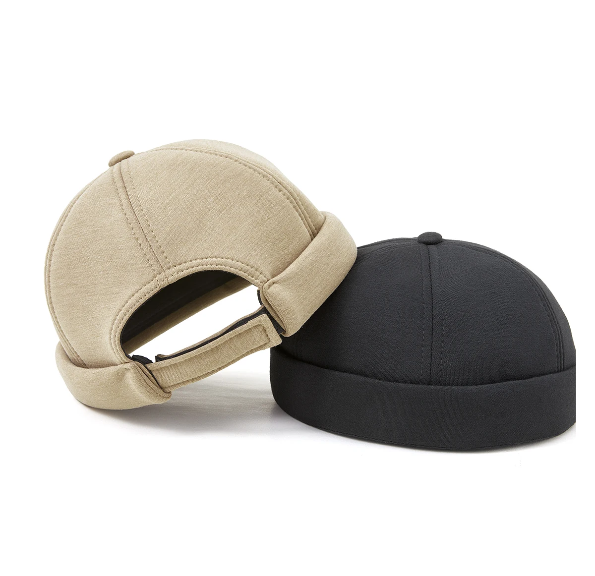 Men Designer Skull Cap Custom Logo Brimless Baseball Cap 100% Polyester Docker Cap