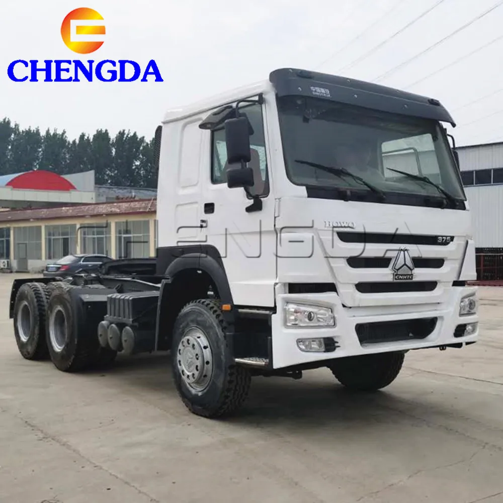 Лидер продаж Heavy Duty 3 Оси Китай тяжелый автомобиль HOWO 375HP для подъемных блоков 6x4 грузовик головка экспорта в Нигерии