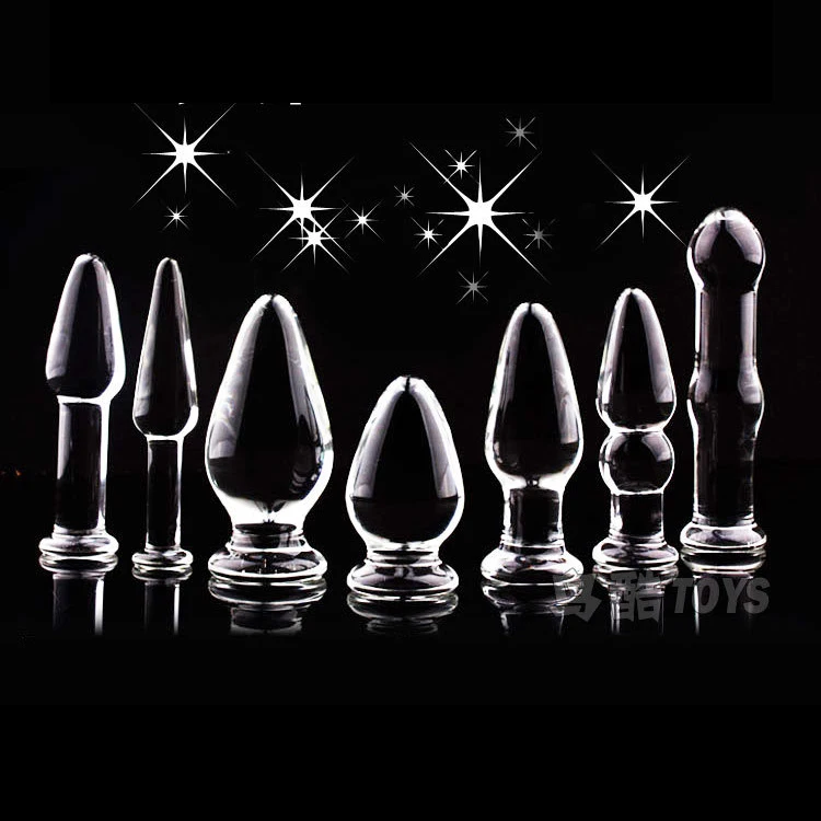 Popular cheap woman crystal glass anal plug adult massager glass anal vaginal sex products toy dildo anal butt plug