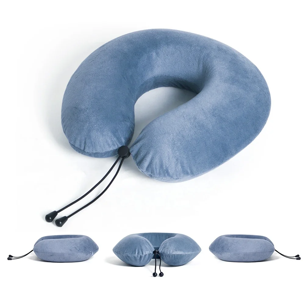 
Shinnwa custom logo color washable cover memory foam neck support travel pillow 