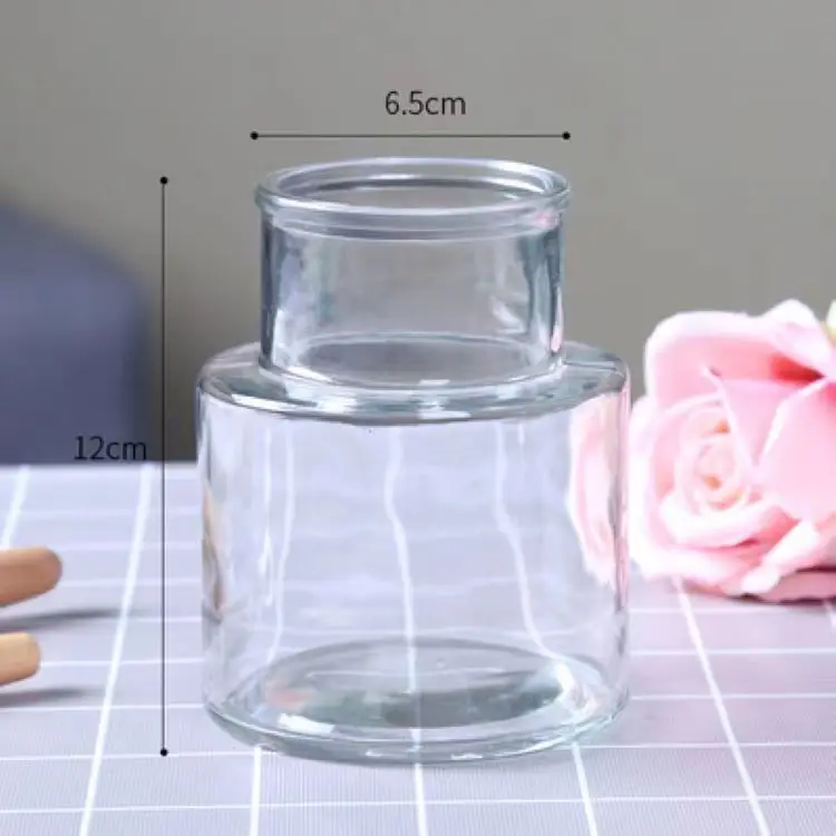 Wholesale Large Tall Cylinder Murano Clear Flower Rectangle Round Glass Bud Vase Cheap Price With Safety Delivery In Stock