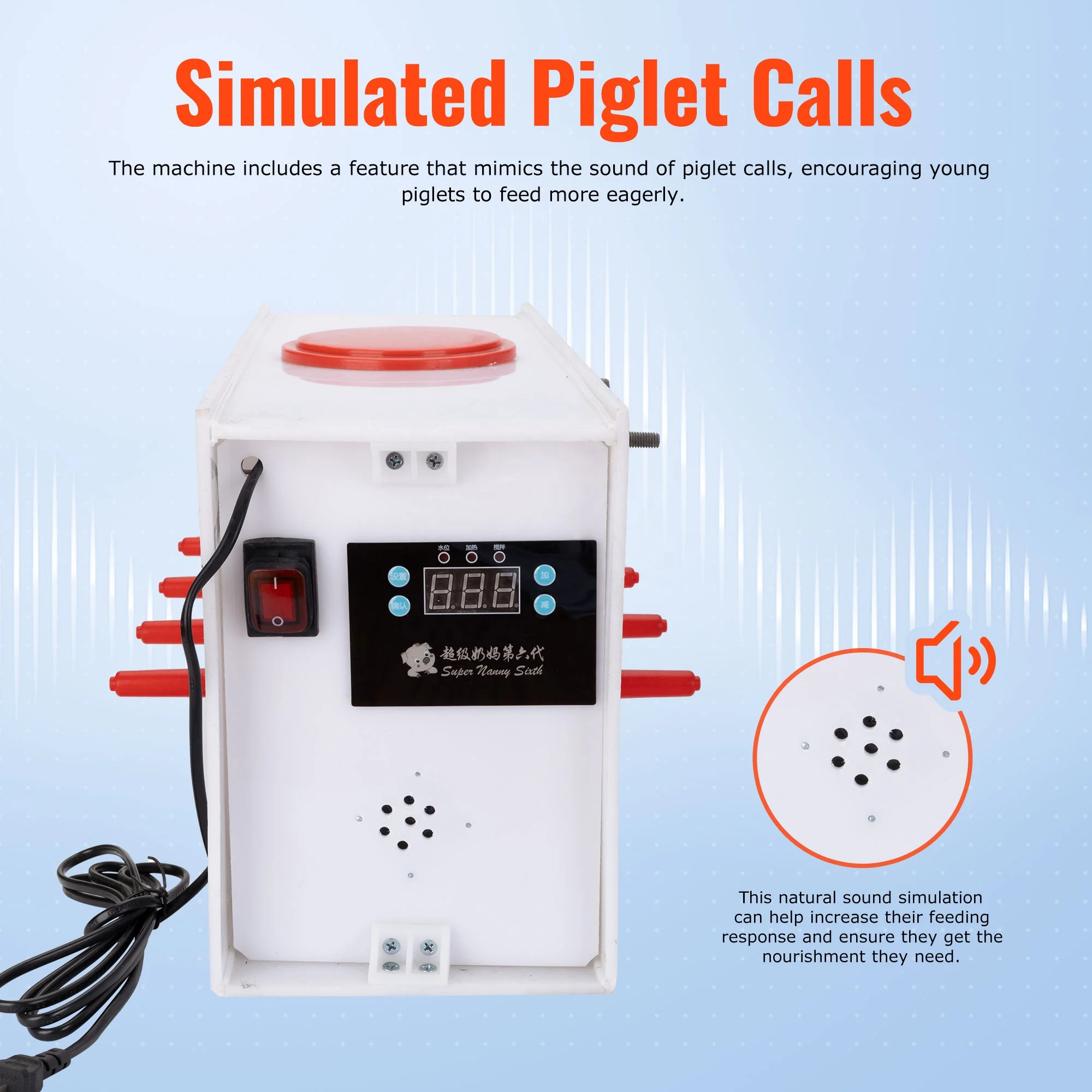 High Quality 8 Simulation Nipples Pig Nursing Machine Piglet Feeder Milk Piglet Milk Feeders for Multiple Piglets Nipple