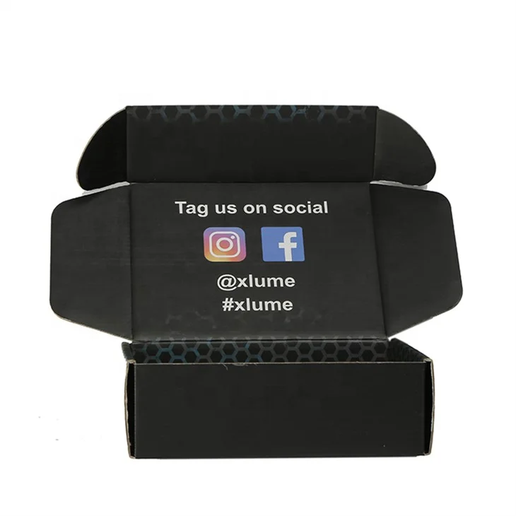 Custom Design Printing Tab Lock Foldable Corrugated Mailing Boxes Die Cut Packaging Postage Delivery Box