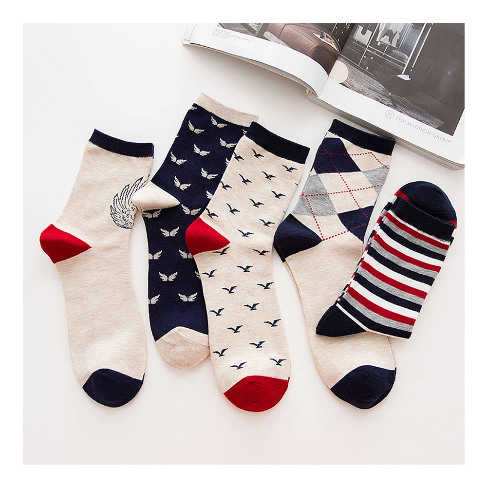 Fashion cotton calcetines dibujos animados custom tube crew designer meias ankle cartoon men