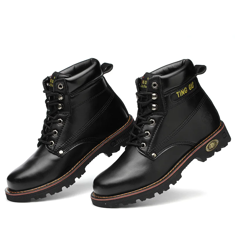 Fashion Casual High Cut Protection Climbing Black Boots Industrial Work Foot Protection Safety shoes