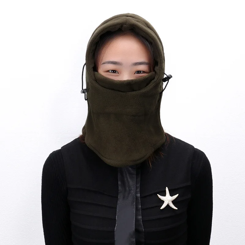 Balaclava Ski Fleece Fur Neck Warmer Helmet Liner Hood Winter Thermal Face Cover Hat Scarf For Snowboarding