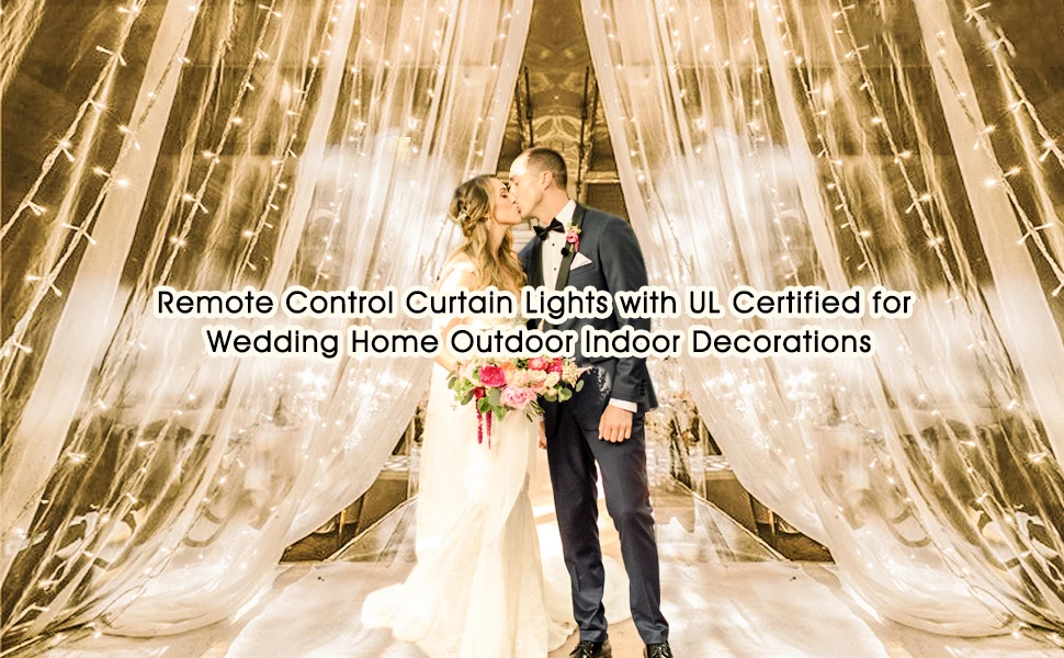 6.5FT Indoor Outdoor Wedding Decoration Event Party LED Curtain Light