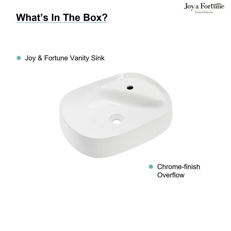 Joynfortune Factory Direct Sales Perforated Drainage Faucet Rounded Corner Safe Luxury Hotel Ceramic Bathroom Wash Basin Sink