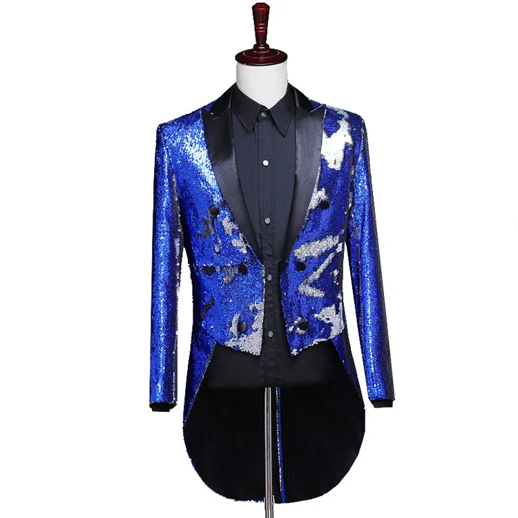 New Design Tuxedo Men Suit Dress with Glitter Designer Sequin Jacket Slim Fit Evening Blazers for Men