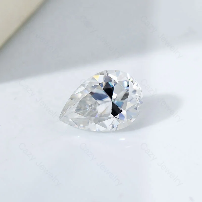5*3mm DEF Color Available Cazy Jewelry VVS1 Professional Manufacturer Supply VVS1 Brilliant Pear Loose Gemstone Moissanite Stone