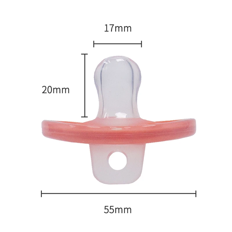 Factory wholesale New Design food grade Infant Soft Teething Soother cute Silicone Baby Pacifier BPA Free