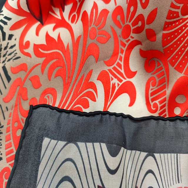 90*90cm Fashion Neck Scarfs Digital Printed Square Satin Silk Scarf Women