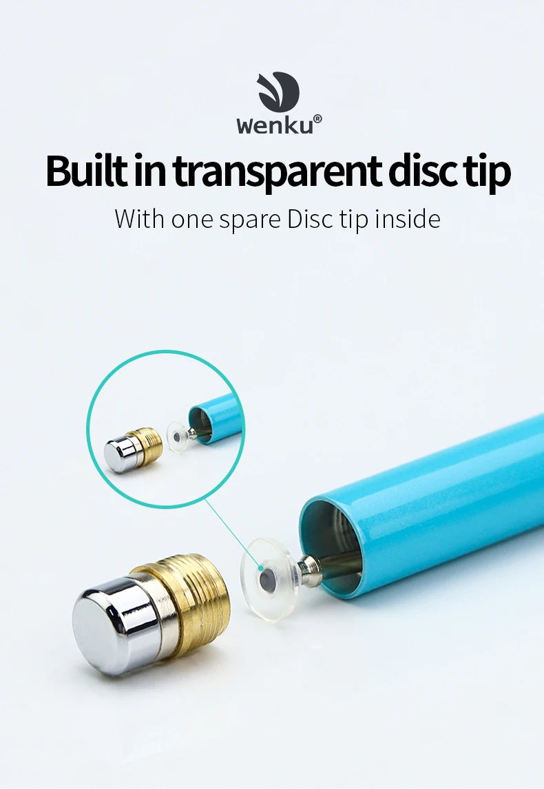 China factory disc tip transparent tip magnetic stylus pen for android touch pen promotional pen with magnetic