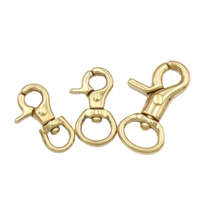 1' Solid Brass 1inch Snap Hook Clip Clasp Carabiner For Pet Leash Dog Collar