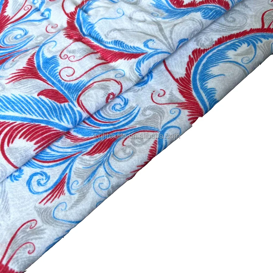 Custom Digital Printing on 100% Cotton flannel woven fabric