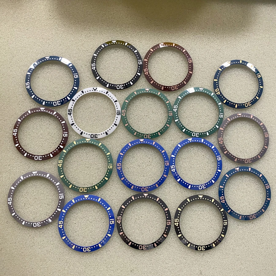 OEM Digital Ceramic Bezel OD 38MM  ID 30.5mm suitable Fit In-Store 40MM SUB Case Watch Accessory Parts  Ceramic Watch Bezels