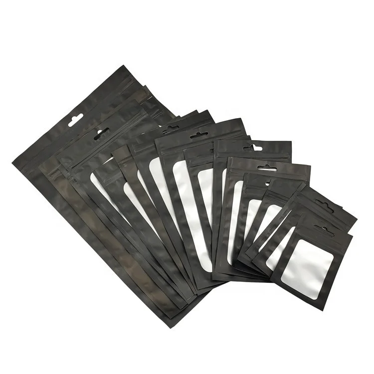 Factory sale matte black moisture proof custom printed plastic ziplock bag reusable pouch