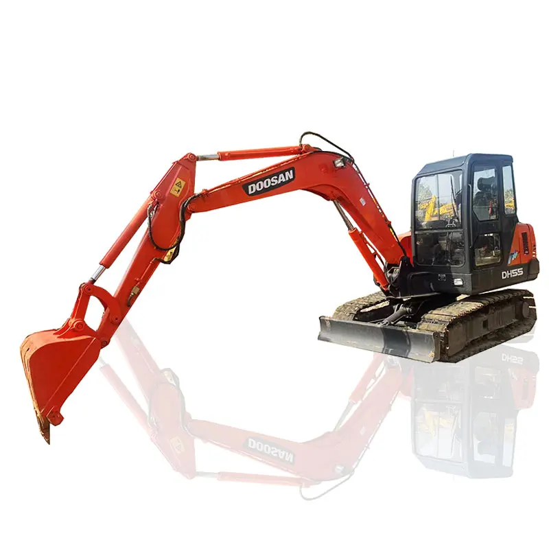 Корейские 5 5-тонные Подержанные мини-экскаваторы Doosan DH55 импортные мини-машины Doosan55 подержанные для продажи