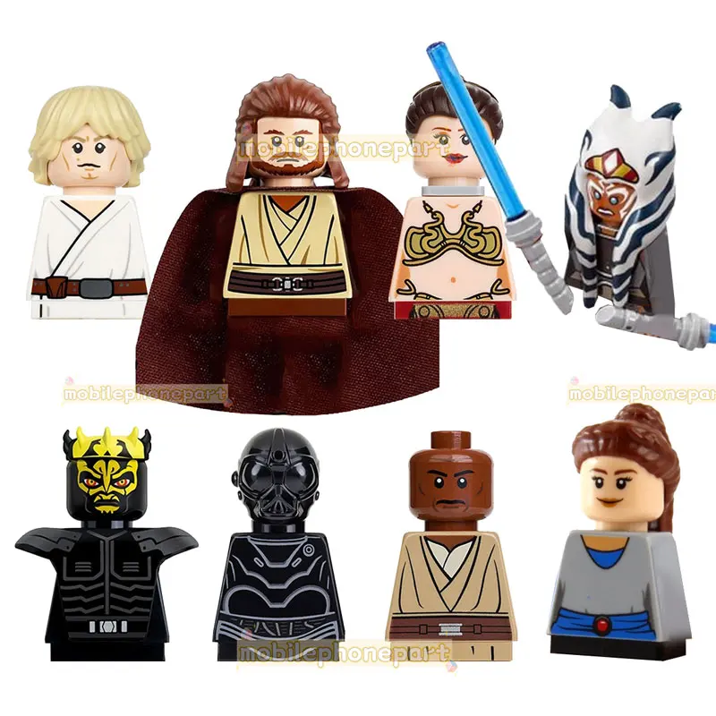 PG8028 Luke Ahsoka Master Windu Robot Leia Space Wars Mini Bricks Figure Model Kids Unisex Building Block Collection Plastic Toy