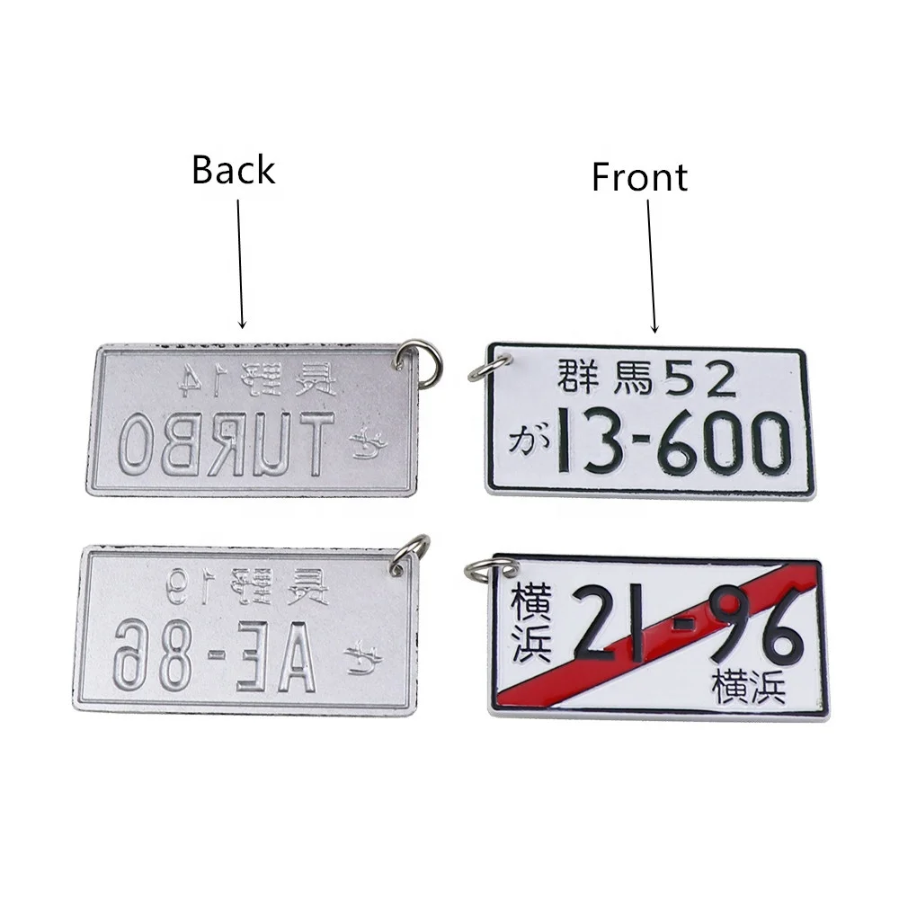JDM Japan License Plate Rearview Mirror Pendant Headline D AE86 Car License Plate Rearview Mirror Pendant