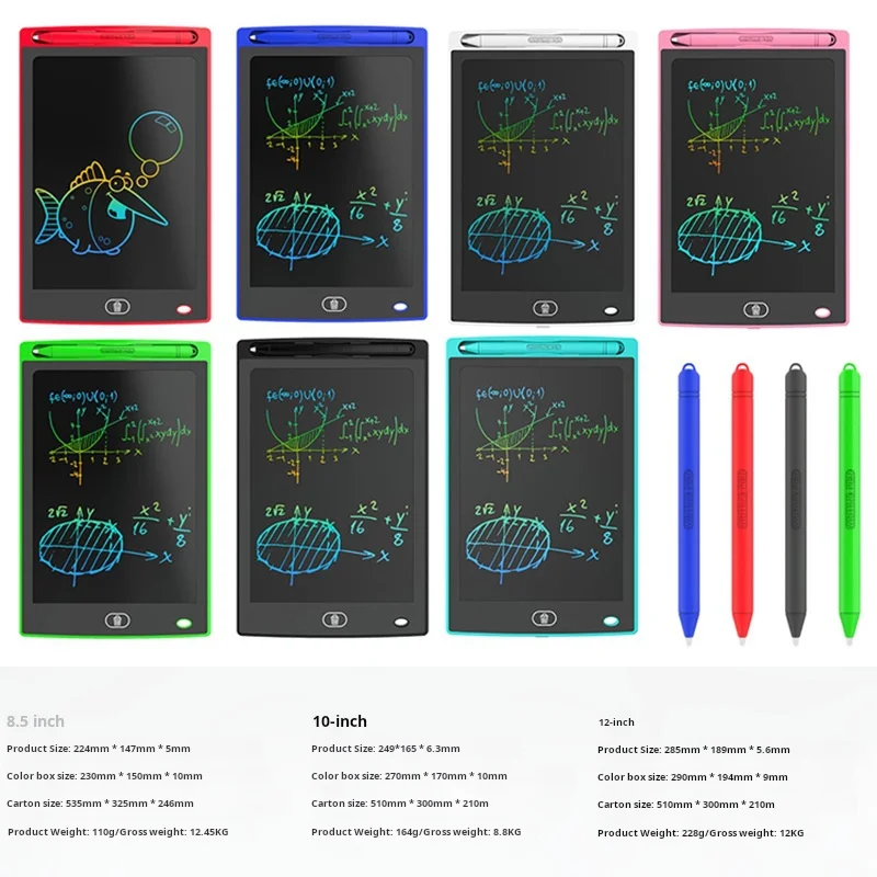 8.5 Inch Frog Shape Cartoon Style Electronic Whiteboard with Stylus Pen Portable LCD Writing Slate for Birthday Gifts
