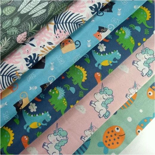 6oz 8oz 10oz 100 poly 100 cotton TC Canvas Digital Printed Canvas Fabric for table cloth shoes bag