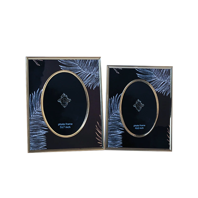 
Hotel villa model room wedding room decoration photo frame decoration light luxury metal tabletop table frame 6 inch 7 inch 