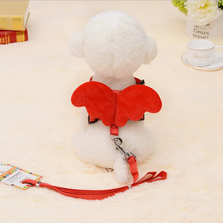 Rarewe Wholesale Angel Wing Cute Dog Harness Set Oem Manufacturer Multi-Design Pet Harness For Puppy Dog Cat
