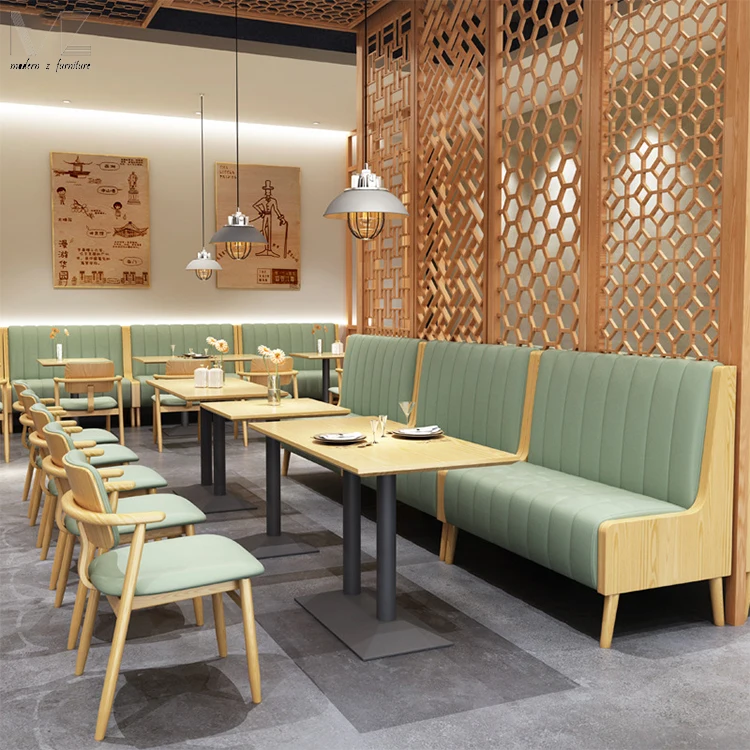 High Back Modern Sofa Set Furniture PU Fabric Upholstery Wood Frame Cafe Sofa Booth Seating Restaurant Dinner Sofa