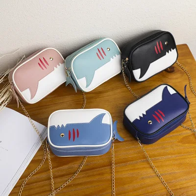 FLB107 Корейская женская модная мини сумка из искусственной кожи квадратная Акула через плечо 2020