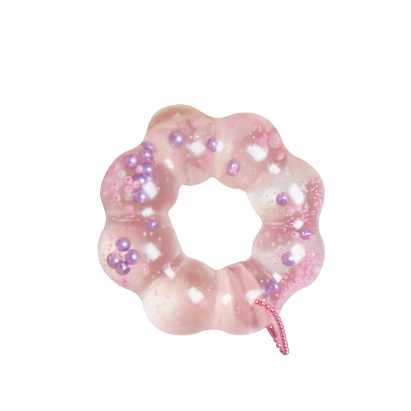 Customized Soft Silicone Rubber TPR Fidget Relief cute donut ring candy jelly toys
