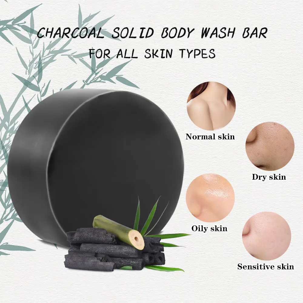 Manufacturers Custom Wholesale Handmade Soap Bar African Organic Charcoal Hand Made Body Mens Black Soap