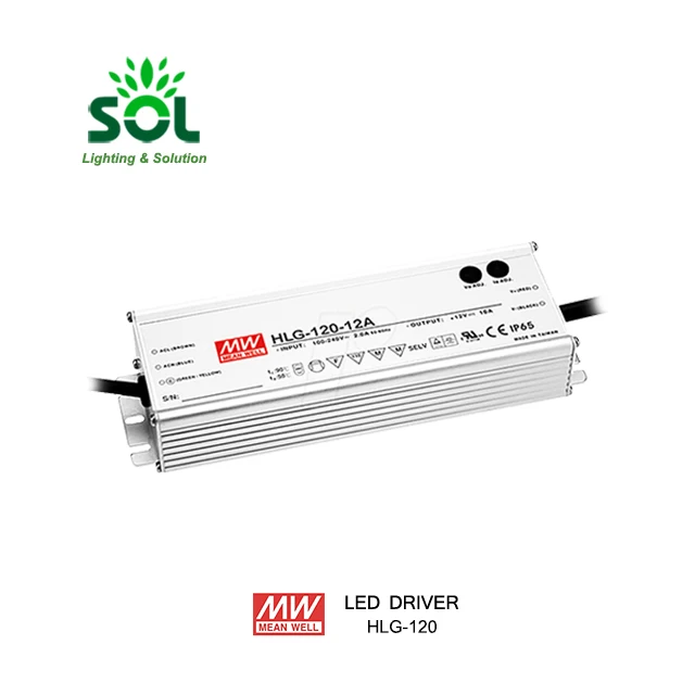 Meanwell HLG-120H-12 Built - in active PFC Function Waterproof 120W 12V LED driver
