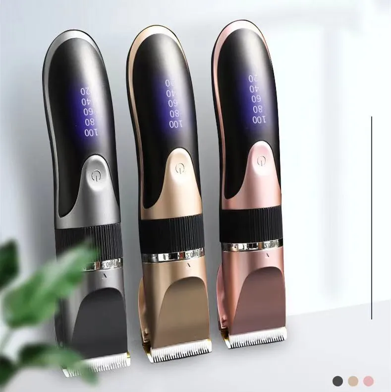 Машинка для стрижки волос мужская с ЖК-дисплеем и USB-зарядкой