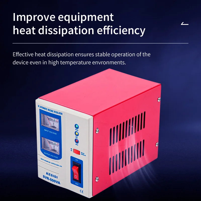 KESIDI Brand high precision 220v single phase ac voltage regulators/stabilizers 500va relay type for home/industry use