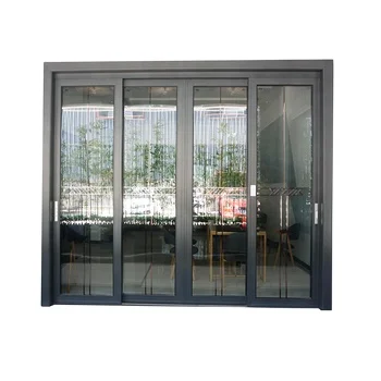 Moden hot sale design Movable glass full open aluminum folding sliding glass door