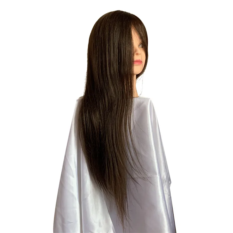 wholesale doll head professional hairdresser silky straight practice life size make up  hair training mannequin head