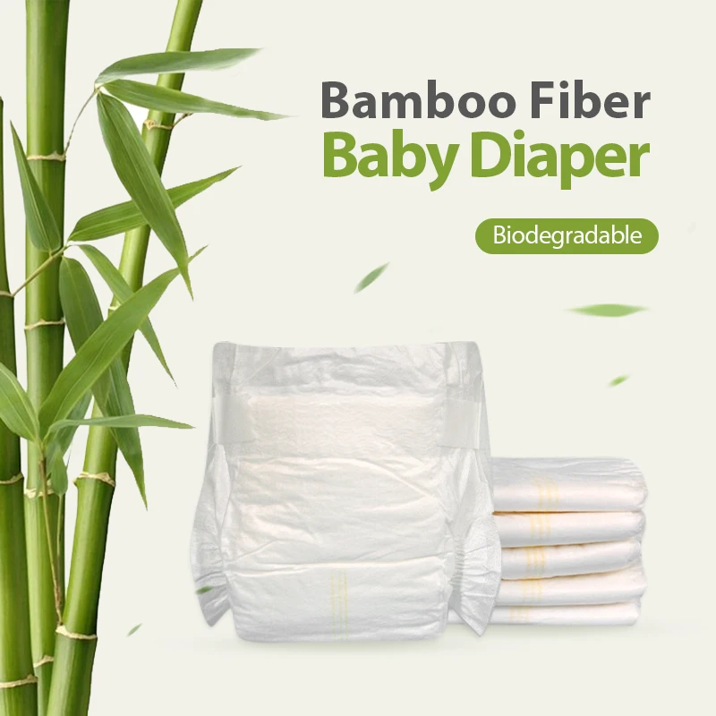 Private Label Manufacturer Plastic Back Sheet Non-Woven Disposable Swaddle Baby Diapers in Bale