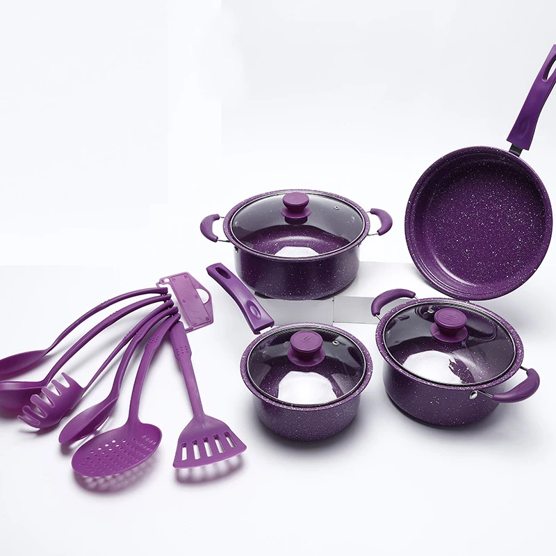 
Customizable Multi Function 13 Piece Set Gift Full Cooking Utensils Cookware Set Ceramic Cooking Pots 