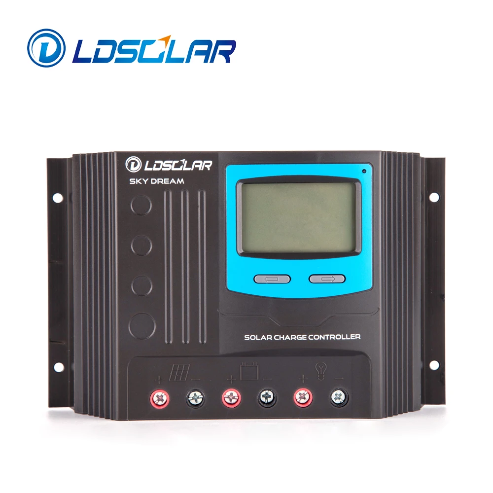 New 10 20 30 40 50 60a Lithium Iron Lifepo4 Battery  12v 24v 48VAuto Dual Usb Pwm Solar Charge Controller