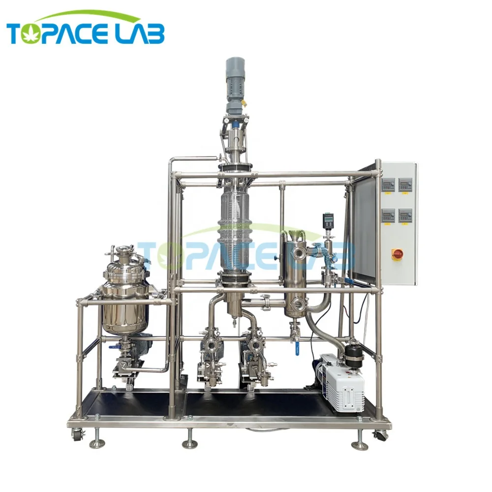 Topacelab short path evaporator 0.22m2 molecular distillation oil machine wiped film short distillation machine