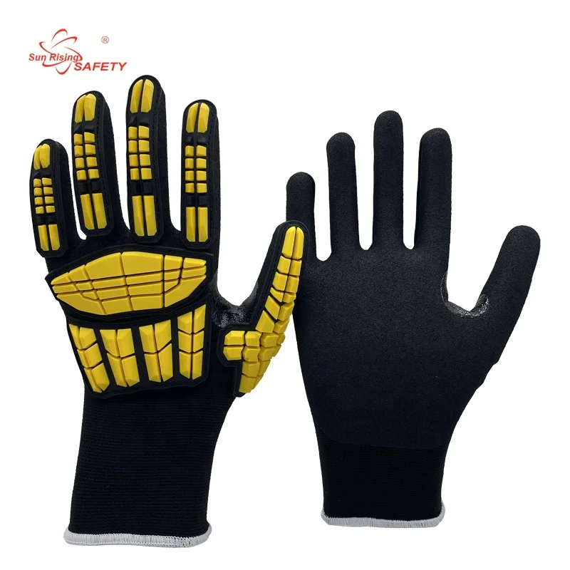 Промышленные противоударные перчатки SRsafety TPR Guantes de nitrilo EN388