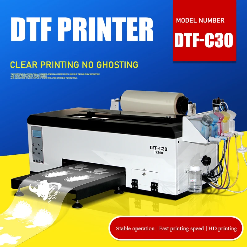 Factory direct Dtf Inkjet Printer Tx800 A3 Heat Transfer Printing Machine Direct To Film Dtf Inkjet Printer 30cm