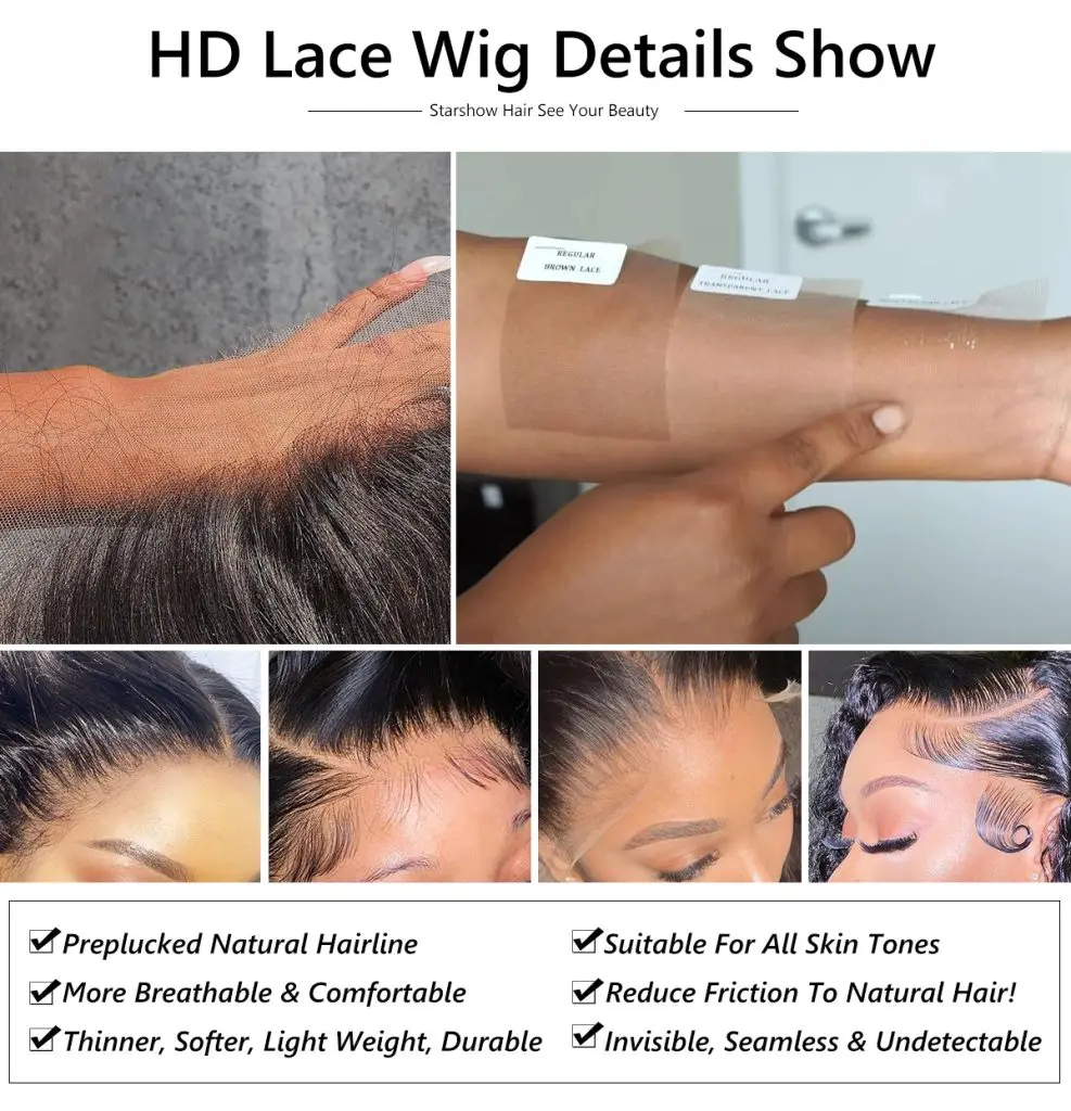 Showreal 13x4 13x6 Lace Frontal Wig Vendor 200 Density Body Wave  Full HD Lace Frontal Wig 100% Human Hair Lace Frontal Wigs