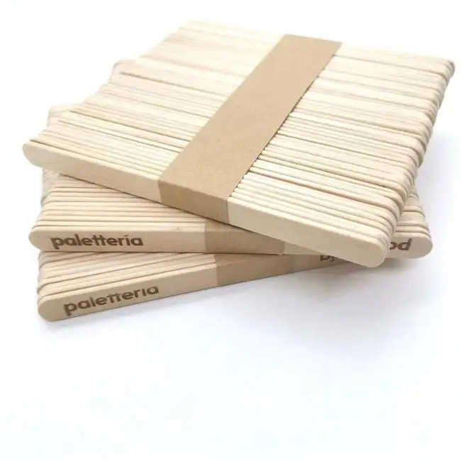 Printed Disposable Wooden Ice Cream Stick Custom Popsicle Sticks