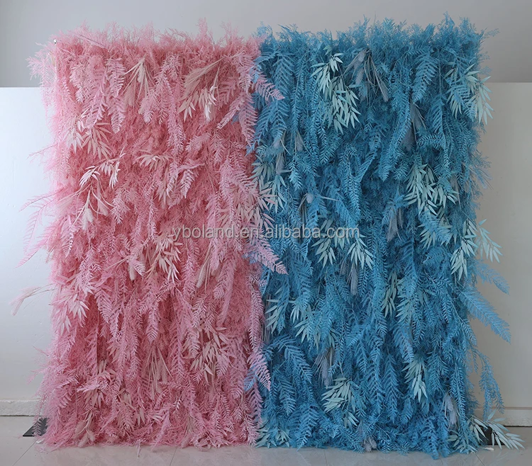 A-1583 Customized wedding decorations roll up curtain artificial flower wall backdrop gender reveal party flower wall