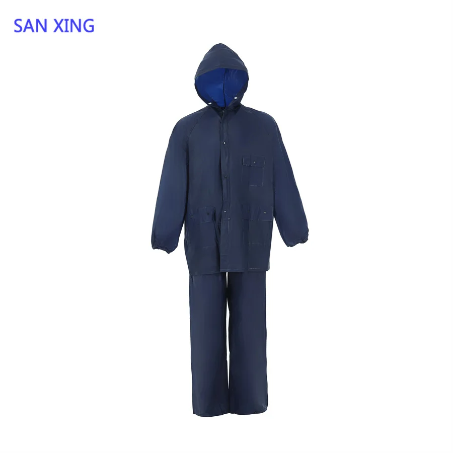 high quality 100% waterproof kart rain suit long length rain coat for men